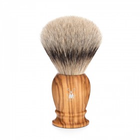 Pamatuf cu par de bursuc Silvertip Badger si maner din lemn de maslin Muehle Classic 93 H 250